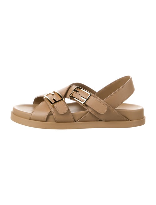 Fendi Leather Slingback Sandals