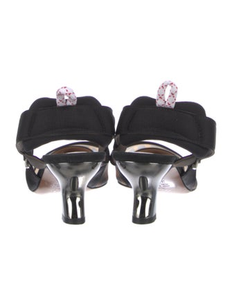 Fendi Zucca FF Logo Mesh Slingback Pumps