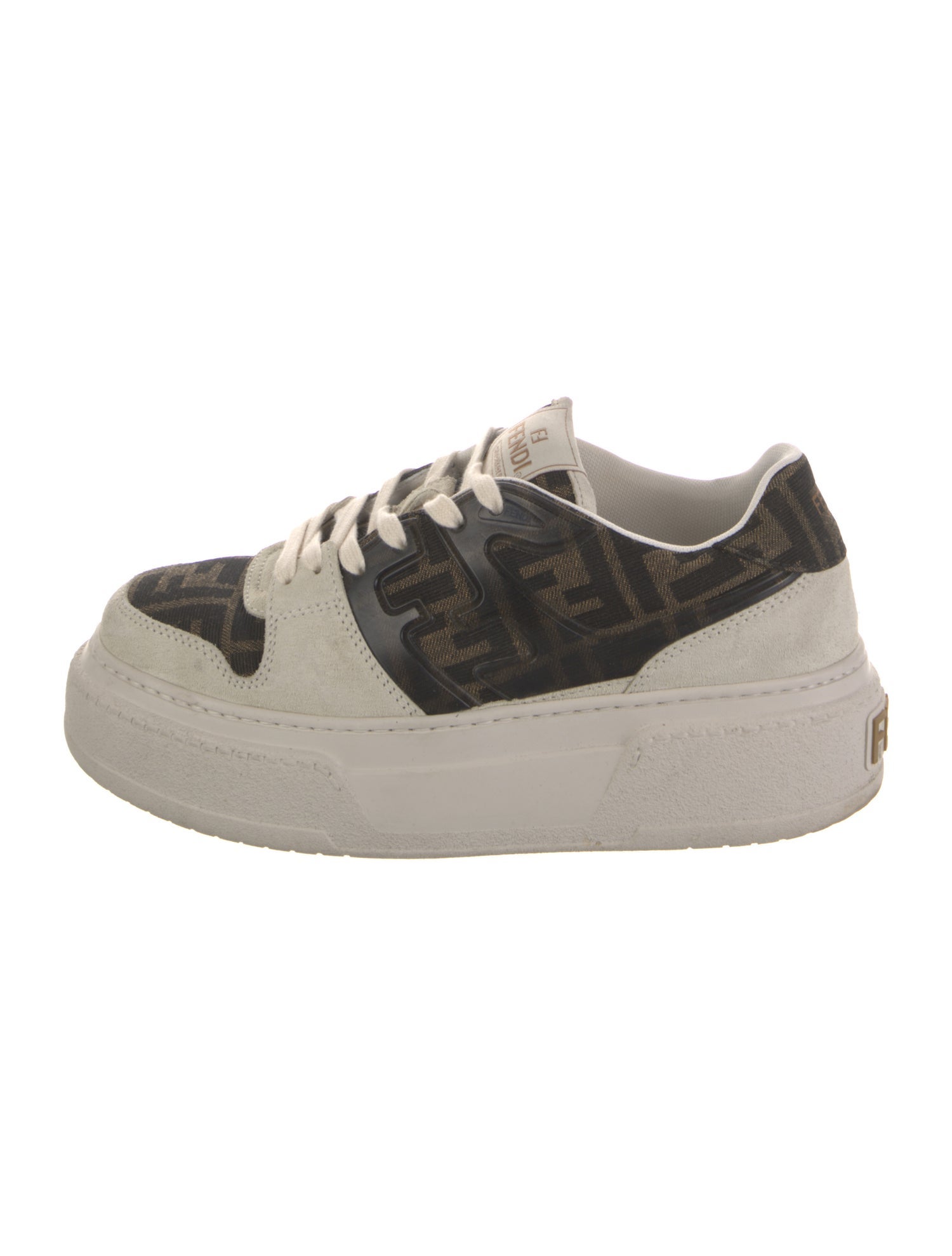 Fendi Zucca FF Logo Suede Sneakers