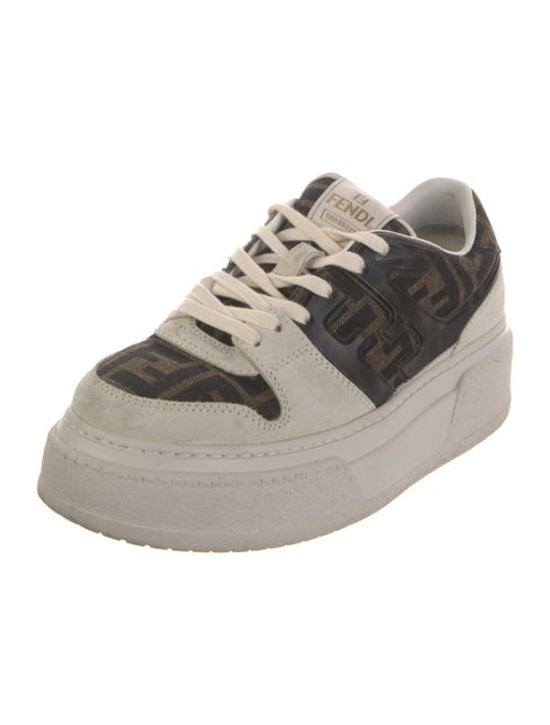 Fendi Zucca FF Logo Suede Sneakers