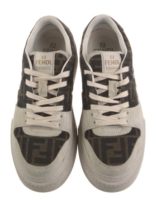 Fendi Zucca FF Logo Suede Sneakers