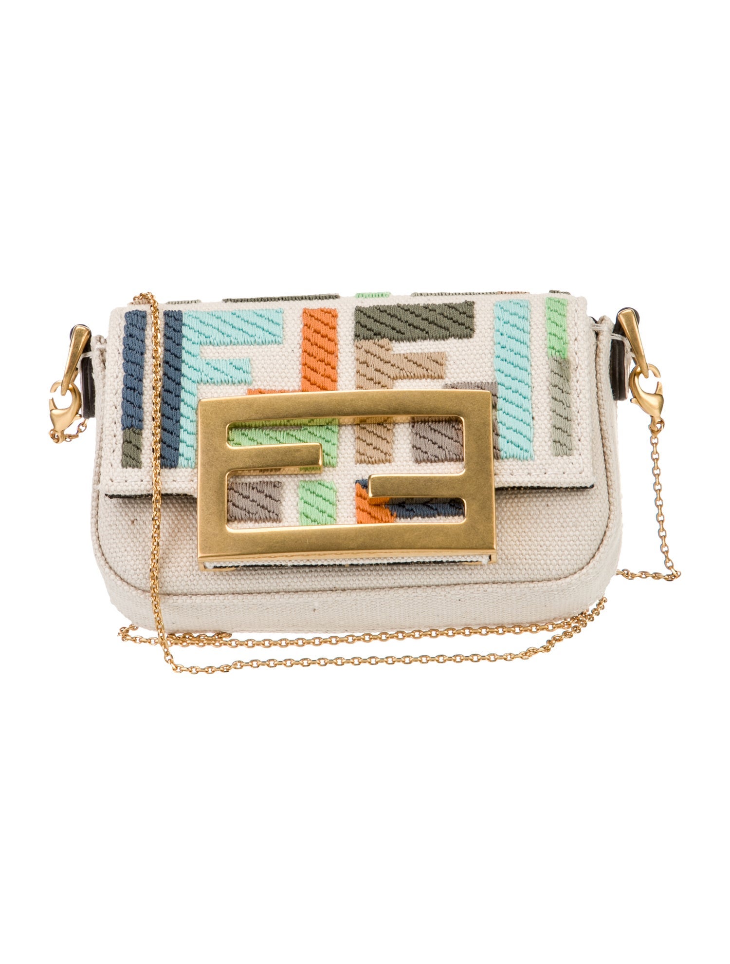 Fendi Canvas Baguette Nano