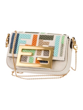 Fendi Canvas Baguette Nano