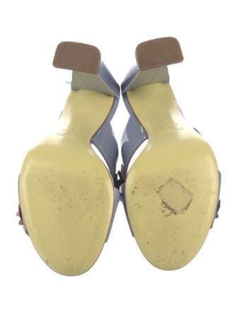 Fendi Patent Leather Studded Accents Slides