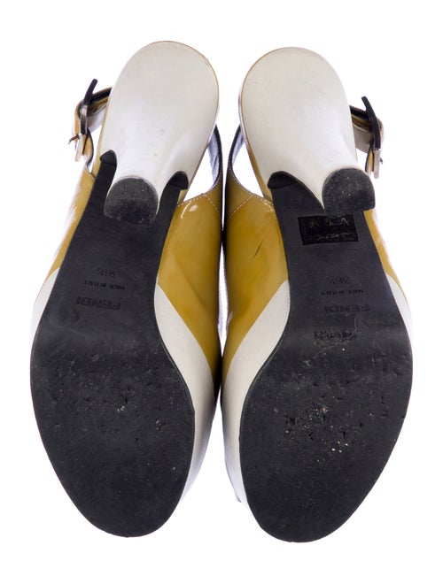 Fendi Patent Leather Slingback Pumps