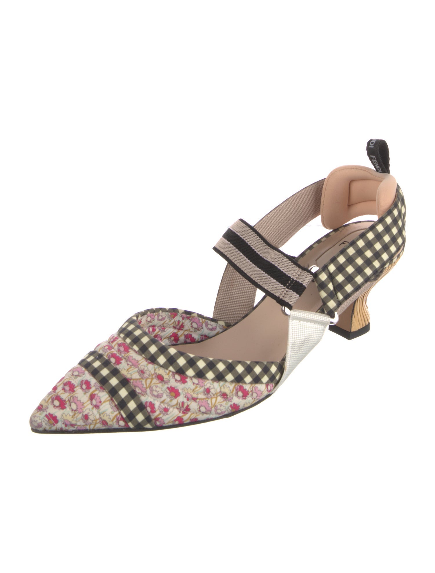 Fendi Printed Slingback Pumps
