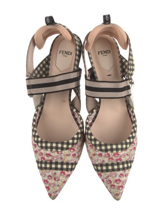 Fendi Printed Slingback Pumps