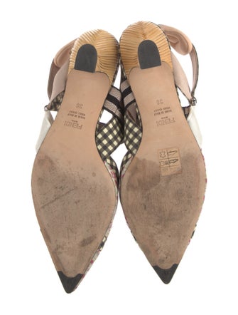 Fendi Printed Slingback Pumps