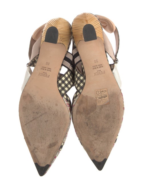 Fendi Printed Slingback Pumps