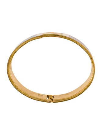 Fendi Enamel Fendista Hinge Bangle Bracelet