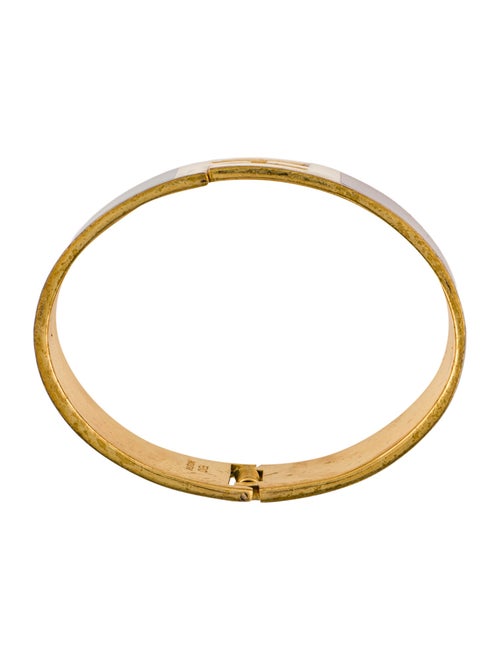 Fendi Enamel Fendista Hinge Bangle Bracelet