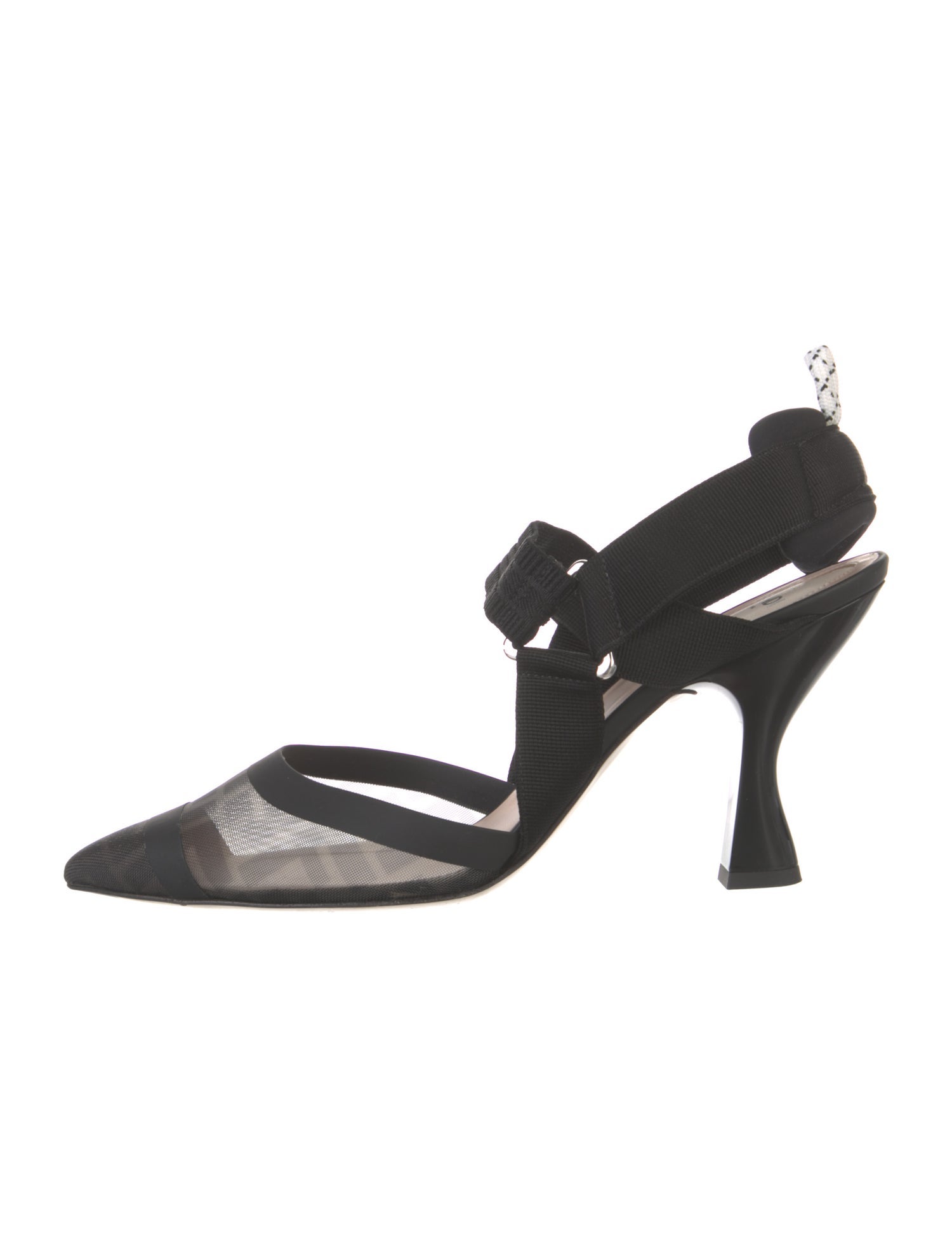 Fendi Zucca FF Logo Mesh D'Orsay Pumps