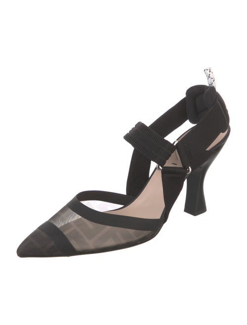 Fendi Zucca FF Logo Mesh D'Orsay Pumps