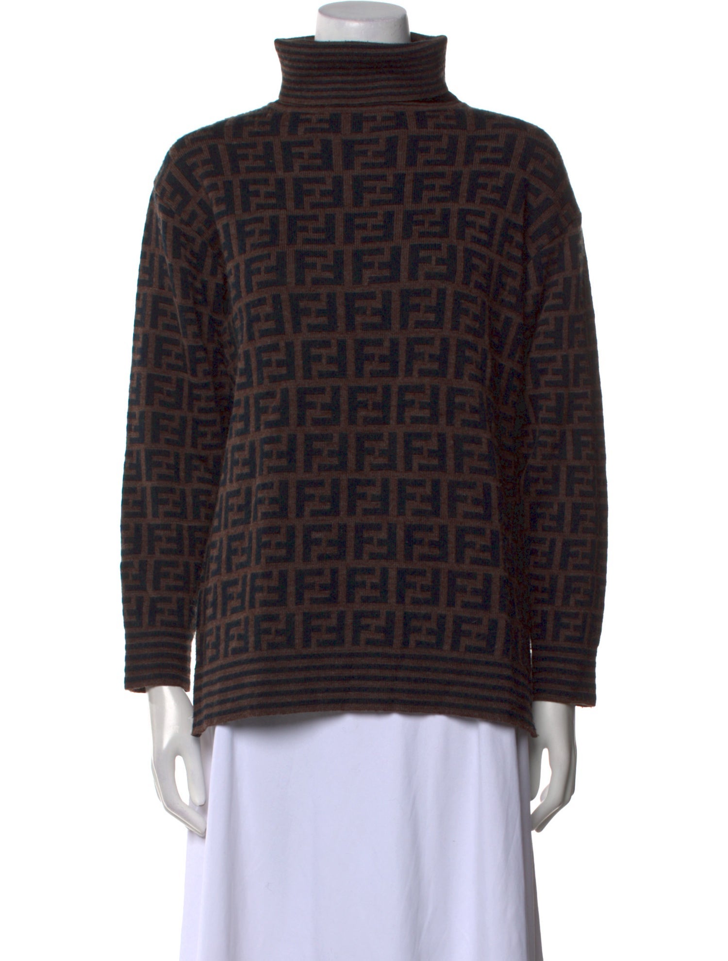 Fendi Printed Turtleneck Sweater