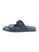 Fendi Zucca FF Logo Denim Slides