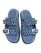 Fendi Zucca FF Logo Denim Slides