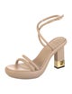 Fendi Zucca FF Logo Leather Sandals