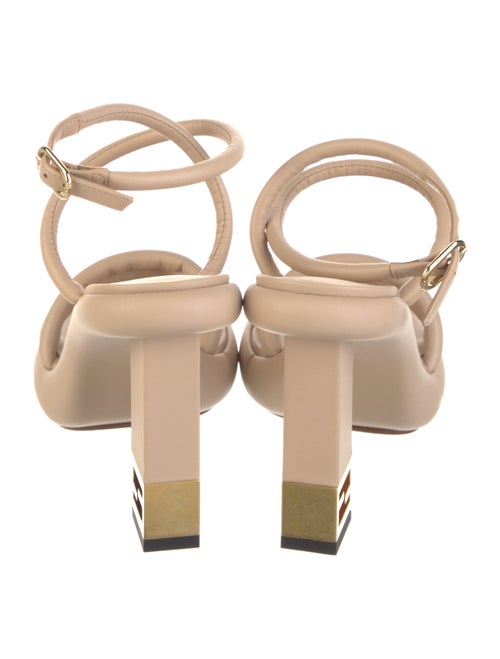 Fendi Zucca FF Logo Leather Sandals