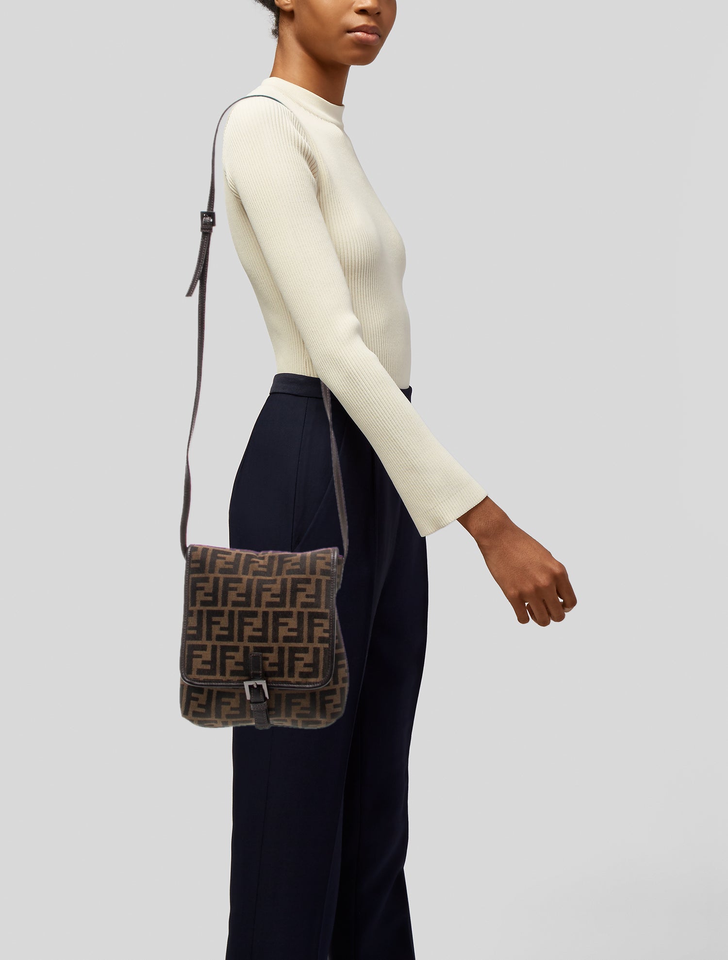 Fendi Zucca FF Crossbody Bag Vintage