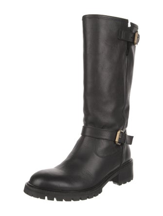 Fendi Leather Moto Boots