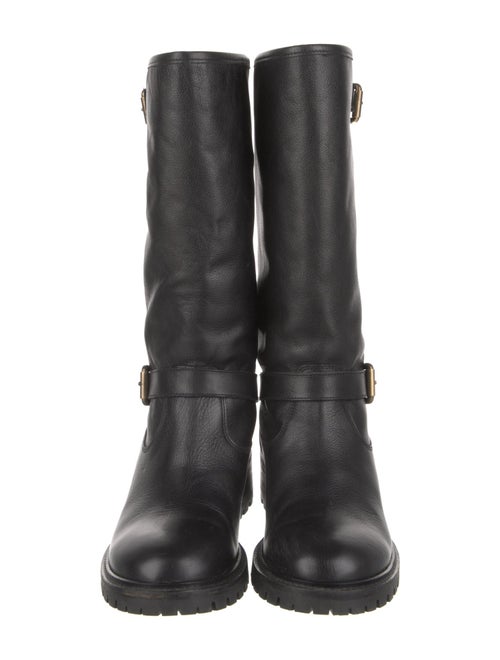 Fendi Leather Moto Boots