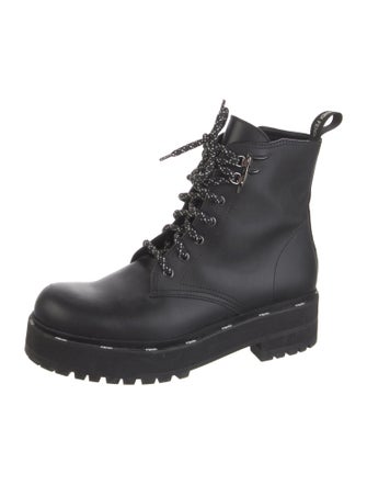 Fendi Leather Combat Boots