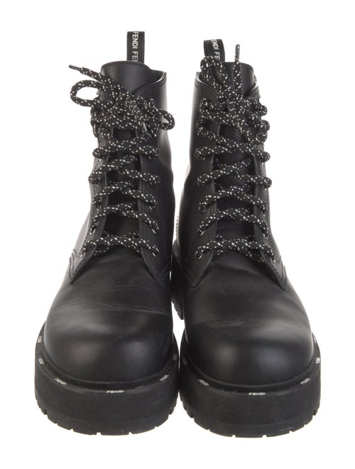 Fendi Leather Combat Boots