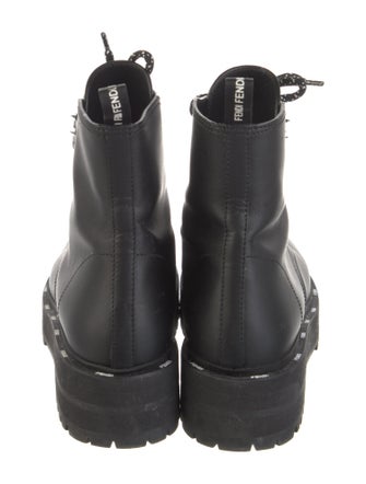 Fendi Leather Combat Boots