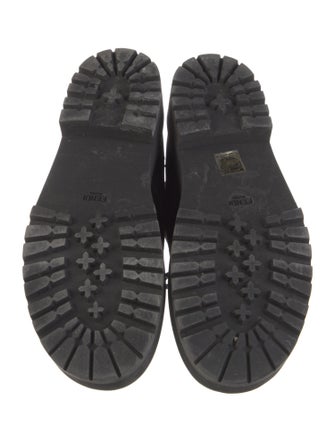 Fendi Leather Combat Boots