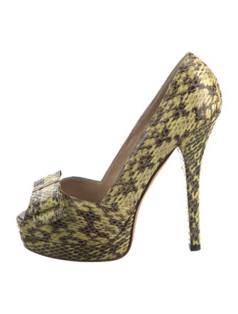 Fendi Snakeskin Animal Print Pumps
