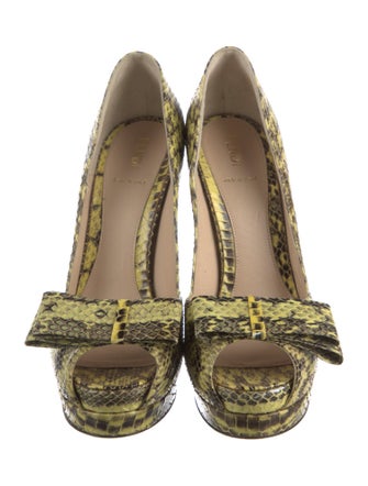 Fendi Snakeskin Animal Print Pumps