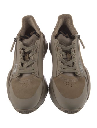 Fendi Zucca FF Logo Suede Sneakers