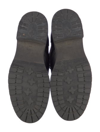 Fendi Zucca FF Logo Leather Combat Boots