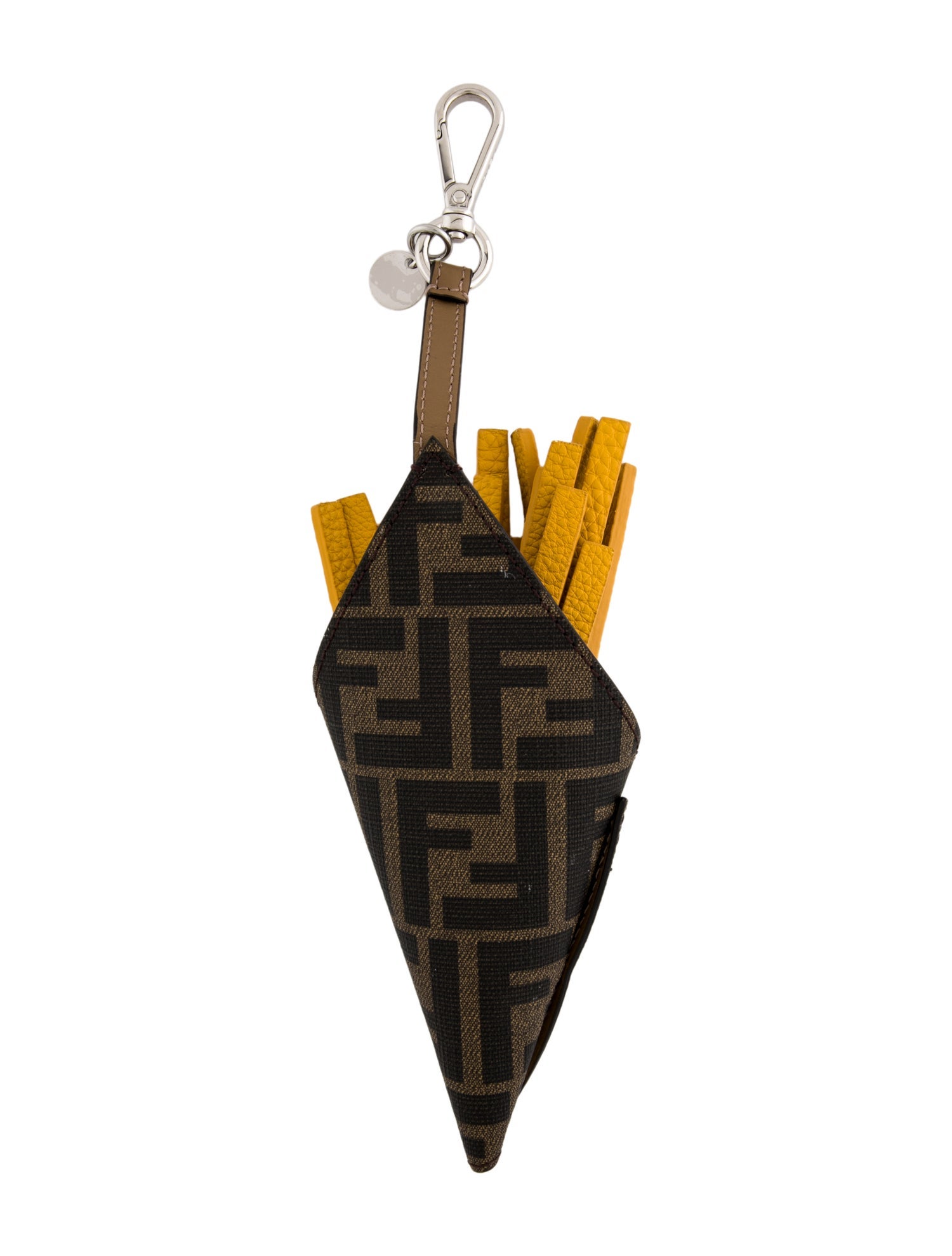 Fendi brown keychain