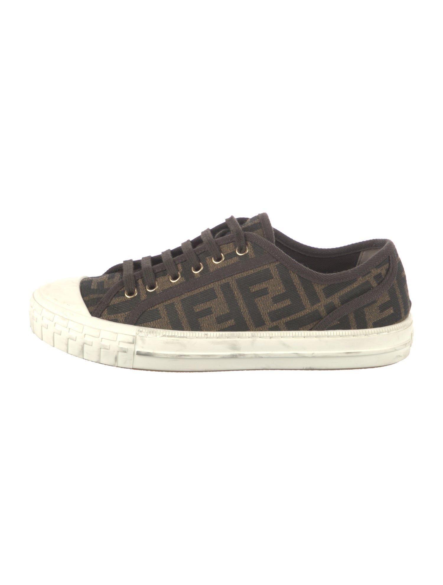 Fendi Zucca FF Logo Canvas Sneakers