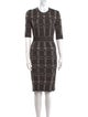Fendi Plaid Print Knee-Length Dress