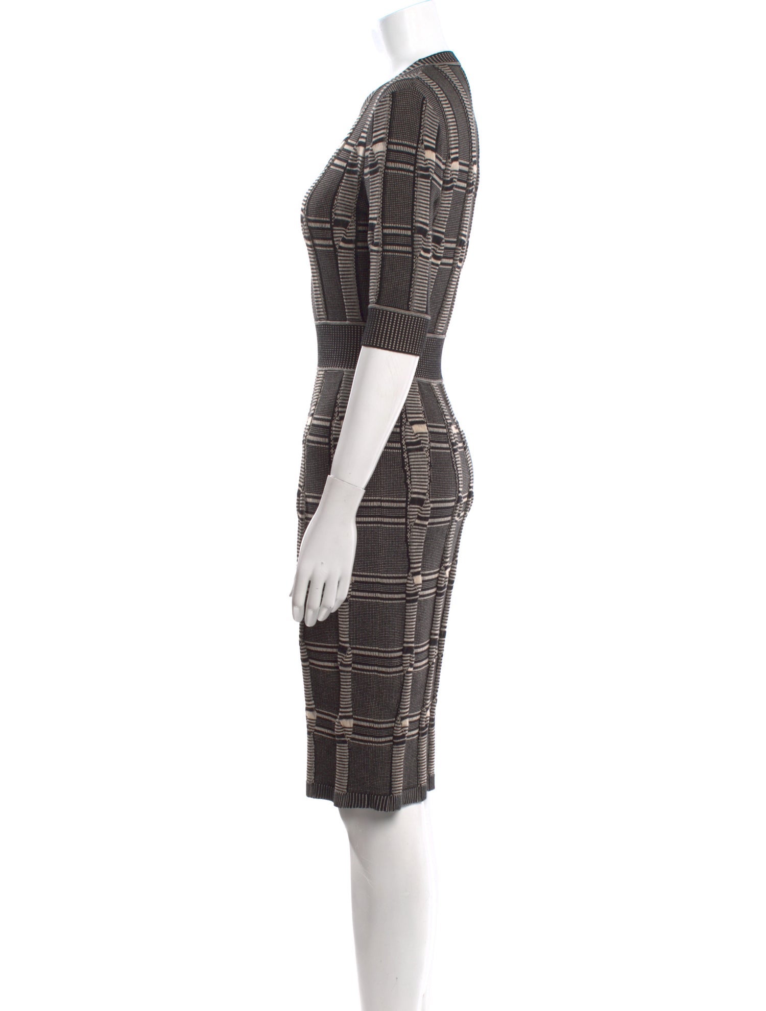 Fendi Plaid Print Knee-Length Dress
