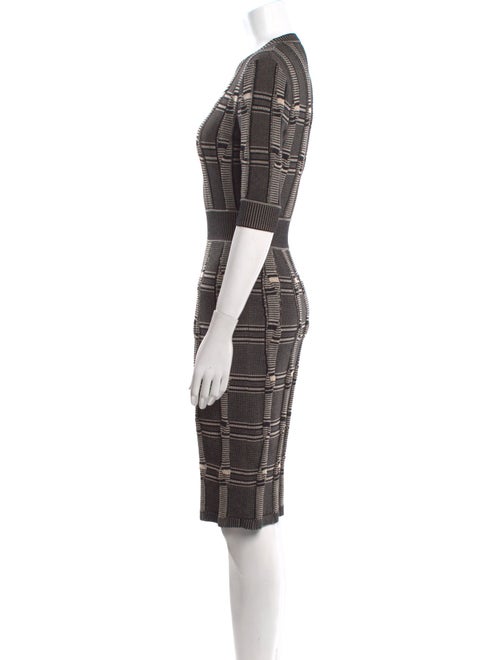 Fendi Plaid Print Knee-Length Dress