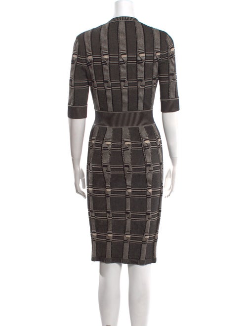 Fendi Plaid Print Knee-Length Dress