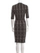 Fendi Plaid Print Knee-Length Dress