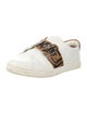 Fendi Pequin Pattern Leather Sneakers