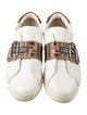 Fendi Pequin Pattern Leather Sneakers
