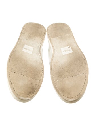 Fendi Pequin Pattern Leather Sneakers