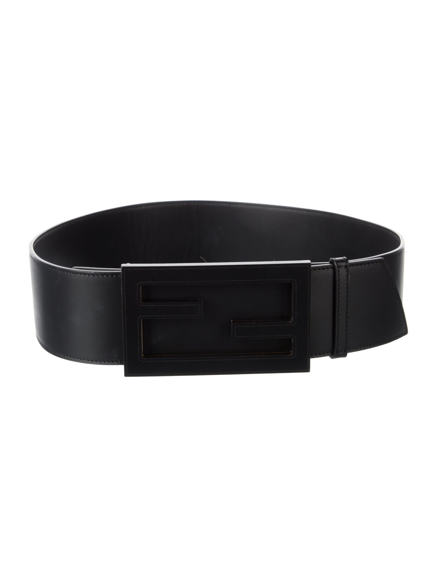 Fendi Wide Leather Waist Belt