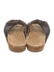 Fendi Zucca FF Logo Satin Slides
