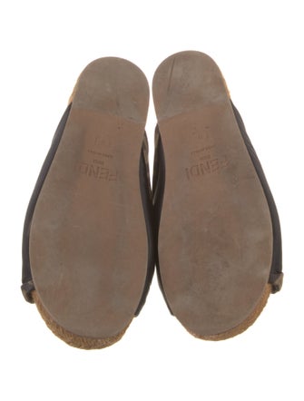 Fendi Zucca FF Logo Satin Slides