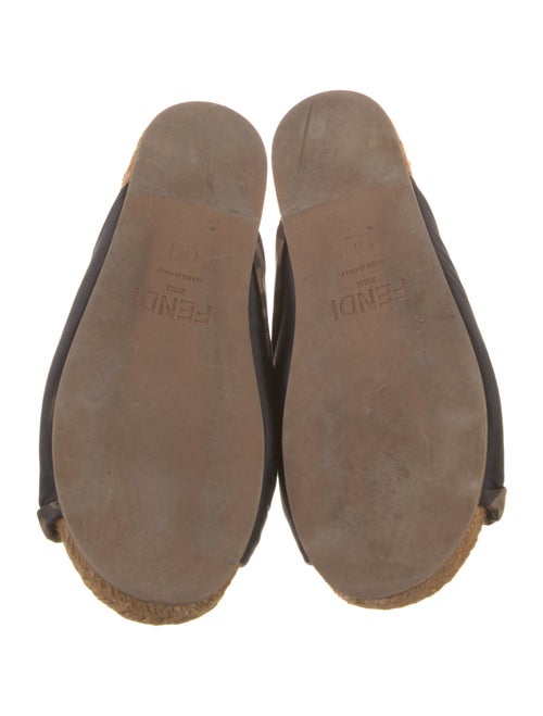 Fendi Zucca FF Logo Satin Slides