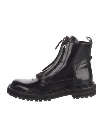 Fendi Leather Combat Boots