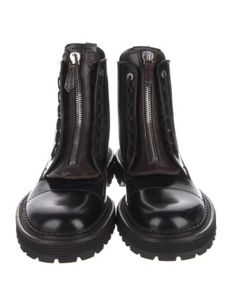 Fendi Leather Combat Boots
