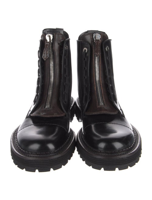 Fendi Leather Combat Boots